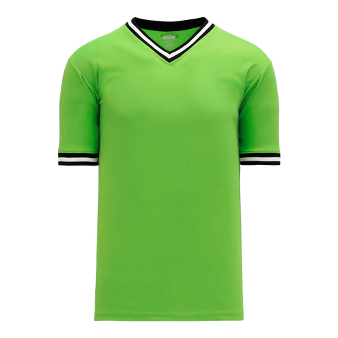 Athletic Knit V-Neck Baseball Jersey with Knitted Trim (BA1333)